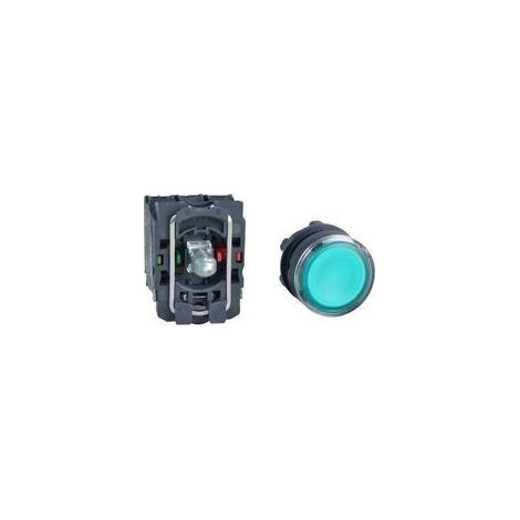 Harmony bt-pous lumineux vert Ø22 - impulsion - 24V - 1O+1F - XB5AW33B5