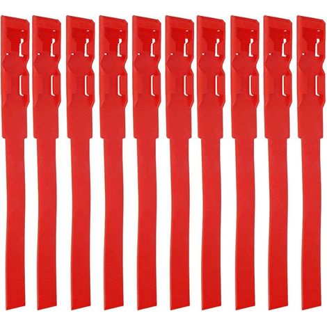 Ulisem 10 Stück Kuh-ID-Armbänder, Rinder-ID-Halsbänder (rot) (1/4)