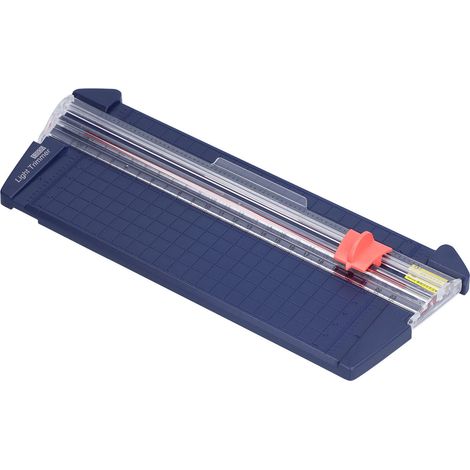 Coupe-papier, facile à utiliser, positionnement précis, mini, portable, pratique, lame bleu marine remplaçable. (1/5)