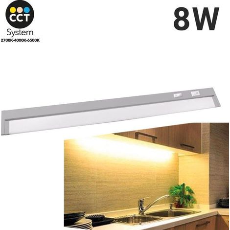 Barcelona Led – Réglette LED sous meuble 60cm – CCT réglable 2700K/4000K/6500K – 8W – Indice de protection IP20 – Éclairage uniforme 554-644 lumens (1/5)