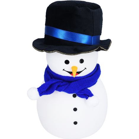 Lampe de nuit en silicone avec motif bonhomme de neige mignon, rechargeable par USB, tactile, musicale et colorée, pour garçon. (1/4)