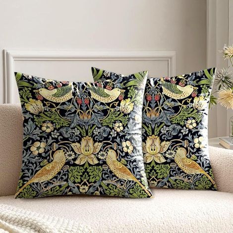 Housse de Coussin 45 x 45 cm Lot de 2 Canapé Taie d'oreiller Douce pour Maison Salon Chambre Lit Clic Clac (1/5)
