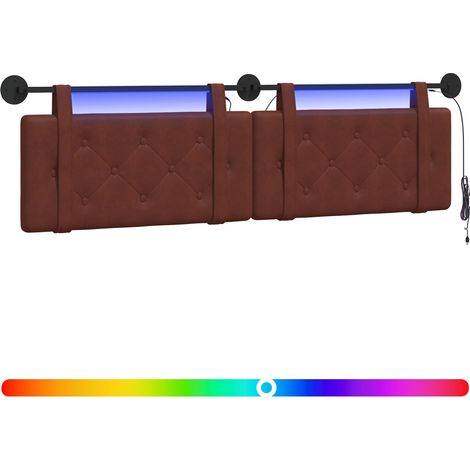 Maison Exclusive - Testiera sospesa Marrone Lucido PU Antico (1/5)