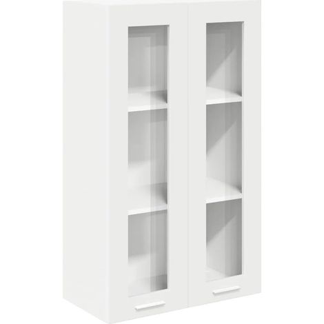 Armario moderno de pared con amplio espacio de almacenamiento 60 x 31 x 100 cm madera de ingeniería blanca 020053425 (1/5)