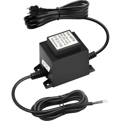 Transformateur LED 12 V AC/AC 15 W, alimentation extérieure IP68, transformateur 220 V 12 V avec fiche, bloc d'alimentation LED pour éclairage LED et pompes de bassin (1/5)