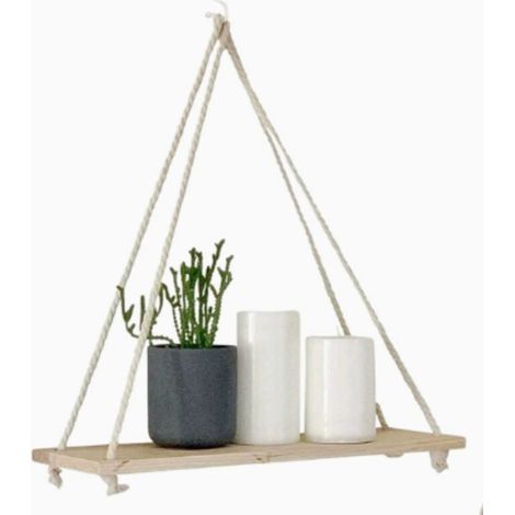 Trois cintres en bois avec sangles, un luxueux tissu bohème tissé (convient au salon, à la chambre et à la salle de bain) et des revêtements muraux tissés à la main. (1/4)