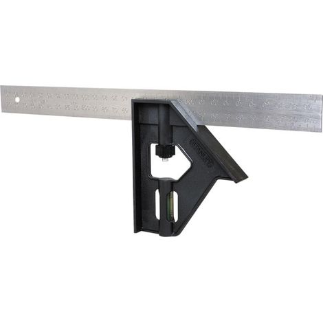 Stanley Equerre combinée Poignée métallique 300mm (1/3)