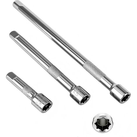 Lot de 3 rallonges de clé à douille, extension de 1/2 pouce (1/5)
