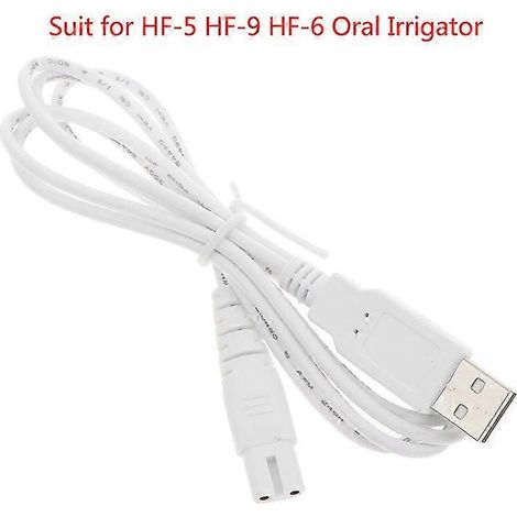 Câble de chargement USB 2025 compatible avec les hydropulseurs buccaux HF-5, HF-9 et HF-6. (1/5)