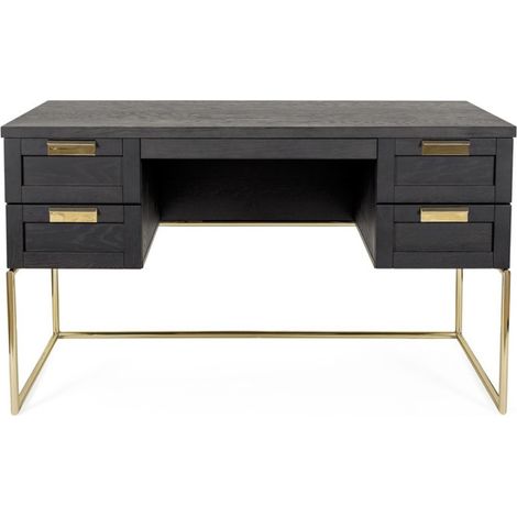 Bureau Design "Pimlico" 130cm Charbon (1/5)