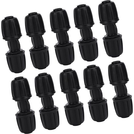 Conectores rectos para riego por goteo – Juego de 10 piezas para mangueras de PE de 16 mm – Material POM, 8,5 x 2,2 cm (1/5)
