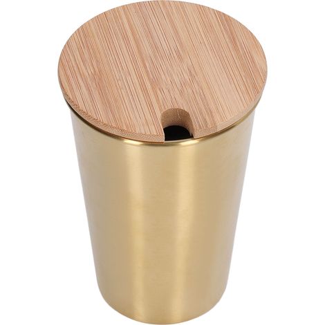 500-ml-Bierglas aus Edelstahl mit Deckel, goldfarben, ideal für Camping und Outdoor-Aktivitäten, Unisex-Trinkbecher (1/5)