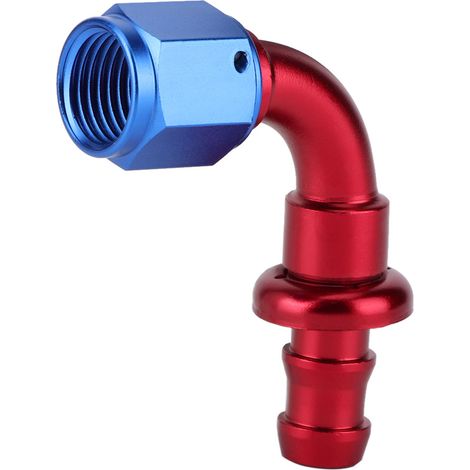 Raccord mâle AN6 90° à visser pour tuyau essence, carburant et huile, embout rapide orientable, raccord fileté en aluminium, angle droit, connexion étanche pour circuit auto et moto (1/5)
