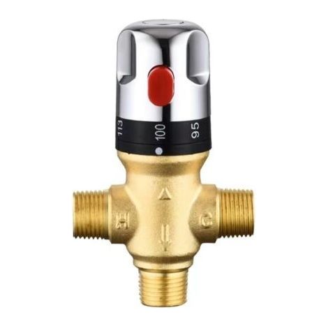 Verstellbare thermostatische Badarmatur, Messing-Wassermischer, Warm-/Kaltwasser-Mischventil (1/4)