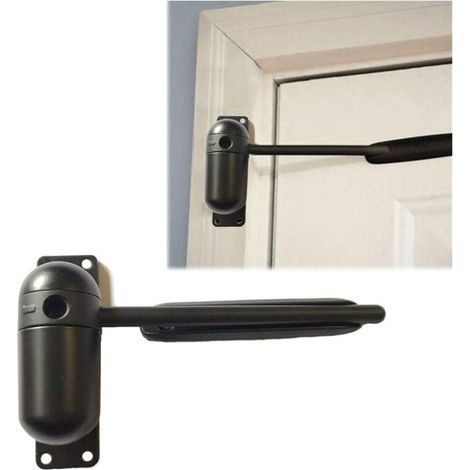 Mini noir maison lumière piste ferme-porte Mini porte et moustiquaire ferme-porte montage en surface auto-réglable ferme-porte à ressort (1/5)