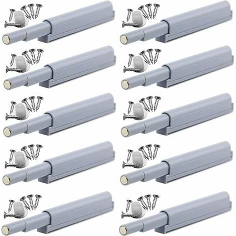 Appuyez pour ouvrir magnétique loquets Fermetures magnétiques push-open ouvre et ferme la porte avec une simple pression (10 pièces)