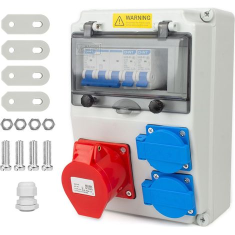 Coffret de Chantier, Coffret Chantier 16A, Répartiteur Mural 16A, Coffret Electrique Etanche avec Disjoncteur, Prises 2x230V (1/5)