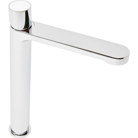 Swiss Aqua Technologies Mezclador de lavabo Swiss Aqua Technologies XL Fusion con desagüe de cristal blanco (SATBSFU285BS) (1/5)