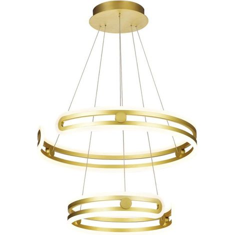Italux Kiara - Lámpara colgante LED moderna Dorada, Blanco cálido 3000K 5180lm Regulable (1/3)