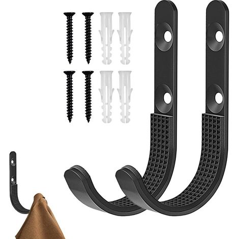 J Hooks for Hanging, Heavy Duty J Hooks, Heavy Duty Garage Hooks, Storage Hooks with Wall Anchors and Screws Metal Hooks with Wall Anchors and Screws, Hooks (1/5)