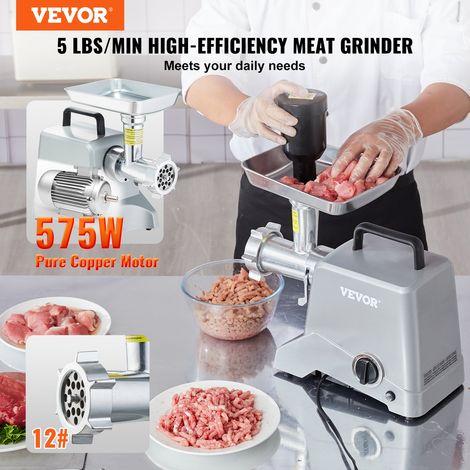 Hachoir à Viande Électrique de Comptoir Capacité 2,27 kg/min, Poussoir à Saucisses avec Lame, Plaque de Broyage, Lame de Farce et T… (1/5)