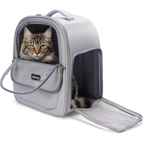Sac à Dos Transport pour Chat, Porte-Chat à Bulle avec Fenêtre, Capacité 7kg, pour Voyage, Randonnée, Visite Vétérinaire