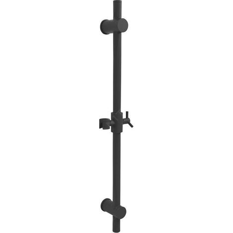 Sapho Douches - Barre de douche avec support, longueur 700 mm, noir mat SC015 (1/2)