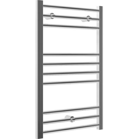Signature Paragon Straight Heated Towel Rail 800mm H x 500mm W - Chrome (1/2)