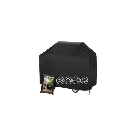 Housse Barbecue Exterieur,Bache Barbecue Exterieur,Housse Plancha Exterieur,210D Oxford Protection BBQ Convient aux Weber,Brinkmann,Char Broil etc,Résistant aux UV,à l'eau et aux Larmes(145x61x117- Cr (1/4)