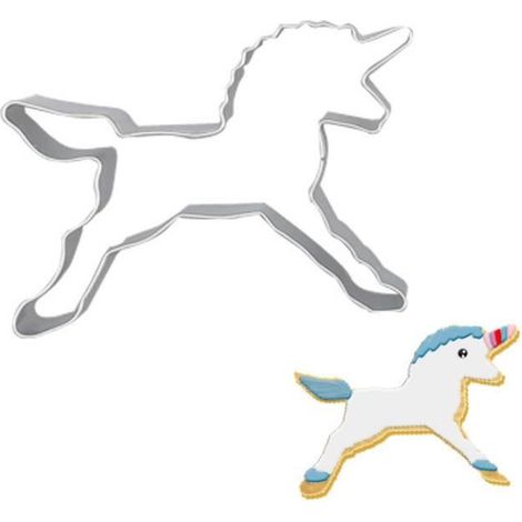 Moule de découpe de biscuits - Acier inoxydable - Animal licorne - 3 pièces - Compatible lave-vaisselle