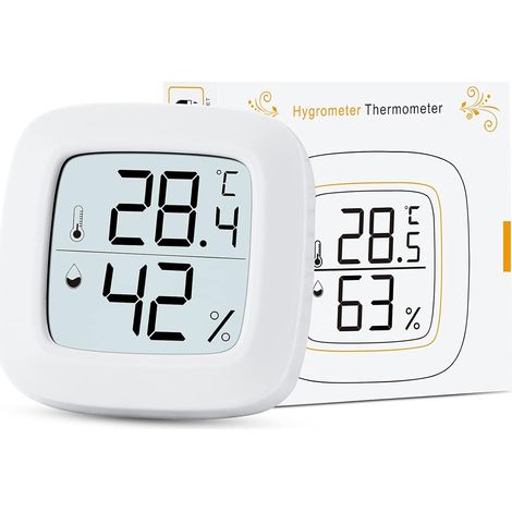 Reptile Tank Thermometer, High Accuracy Digital Display Reptile Terrarium Thermometer Hygrometer for Pet Rearing Box, wiht Double Sided Tape