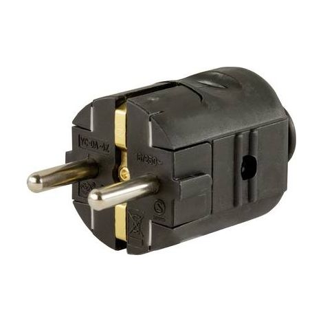 REV 0512013777 Schutzkontaktstecker Kunststoff 250 V Schwarz IP20