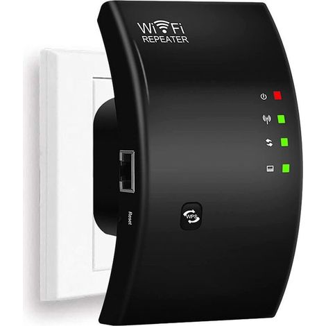 WiFi repeater, powerful WiFi amplifier, 1 Ethernet port, coverage area up to 200 square meters (1/5)