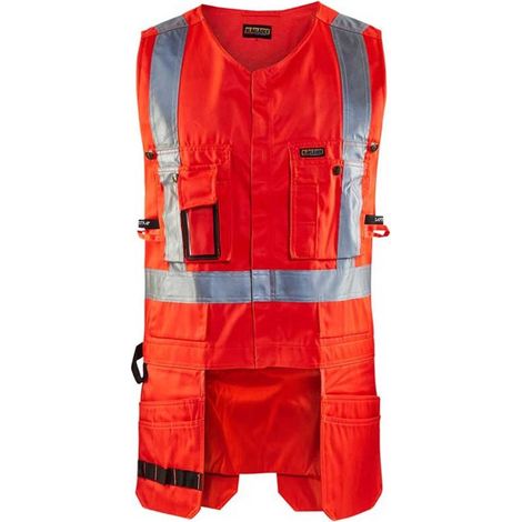 Gilet de travail porte-outils haute visibilité 3027 - Rouge fluo XXXL (1/4)
