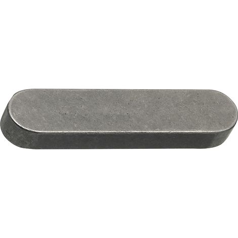 Passfeder DIN6885A C45K 6x6x32 mm rundstirnig Welle-Nabe-Verbindung, Stahl blank - 100 Stück