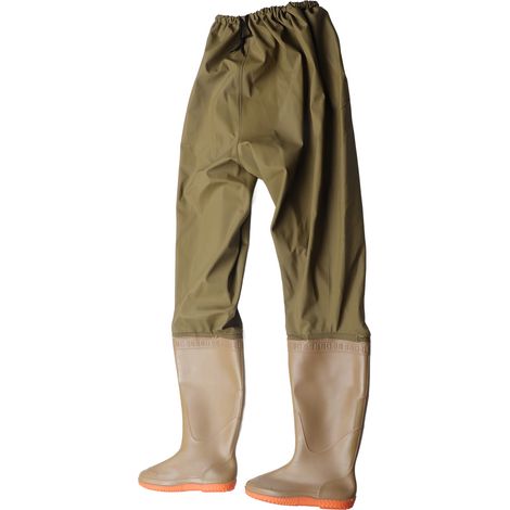 Cuissardes de pêche imperméables, résistantes à l'eau et antidérapantes, avec bottes intégrées pour hommes et femmes, taille 39 (1/5)