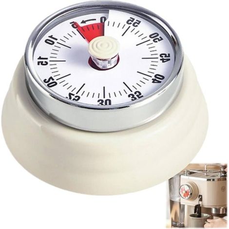 Timer visivo con conto alla rovescia e base magnetica per bambini e per cucinare. Timer meccanico per uova, conto alla rovescia manuale di 60 minuti per studiare e lavorare. (1/5)