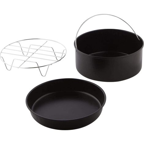 Cesta Para Hornear - Cesta Para Pasteles De 15 X 3 Cm - Placa Para Pizza De 15 Cm - Rejilla De Acero Inoxidable - Juego De 3 Piezas (1/5)