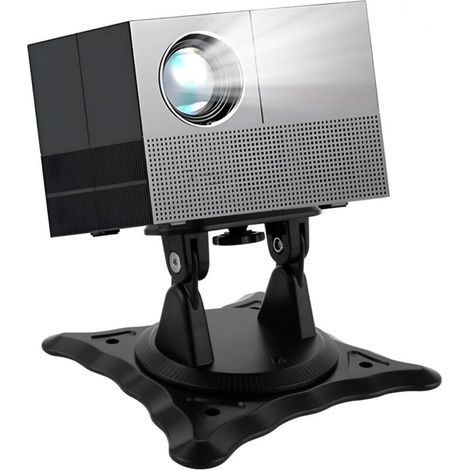 Support Videoprojecteur Mural, Support Projecteur Réglable Rotation à 360°, Supports Retroprojecteur en Métal avec Adaptateur 1/4" pour Home Cinéma, Bureau, Salle de Jeux (1/5)