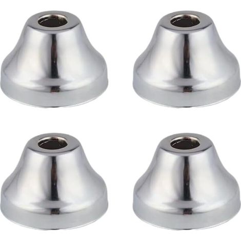 Lot de 4 couvercles de bride en acier inoxydable, 15 mm en forme de corne pour bras de douche, tuyau, décoration de robinet (1/5)