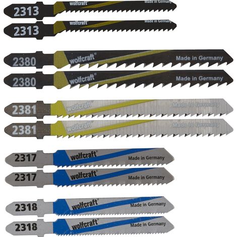 Lot de 10 Lames de scie sauteuse queue en T HCS/HSS argent (1/5)
