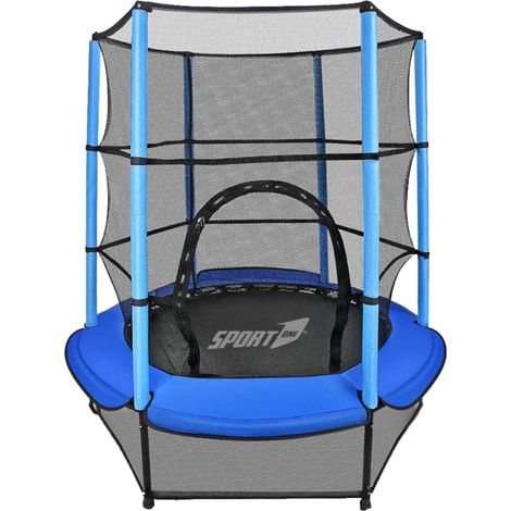 Trampolino Tappeto Elastico Diametro 140 cm per Bambini con Rete
