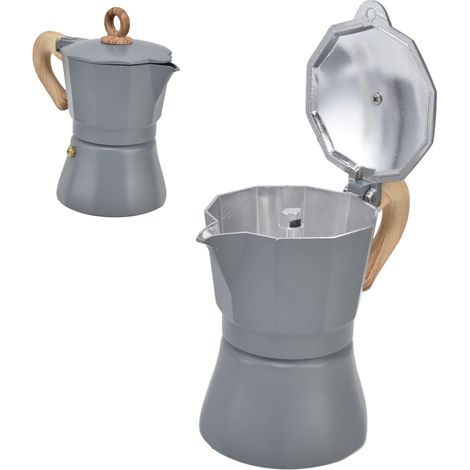Cafetière classique octogonale à poser sur la cuisinière, idéale pour le camping, la maison ou le bureau (150 ml). (1/5)