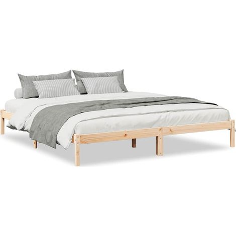 Maison Exclusive - Cadre de lit extra long sans matelas 200x220 cm bois massif pin (1/5)