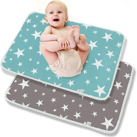 2 pièces Matelas à Langer pour Bébé Tapis Imperméable, Lavable à Langer Matelas à Langer Ultra Absorbant Etanche Lit Pad Incontinence Matelas pour Bébé Enfants Adultes 50 x 70cm (1/5)