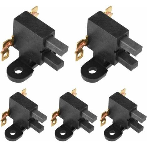 Lot de 5 balais de charbon 168F Noir carbone pour générateur d'essence 2 kW - 3 kW (1/2)