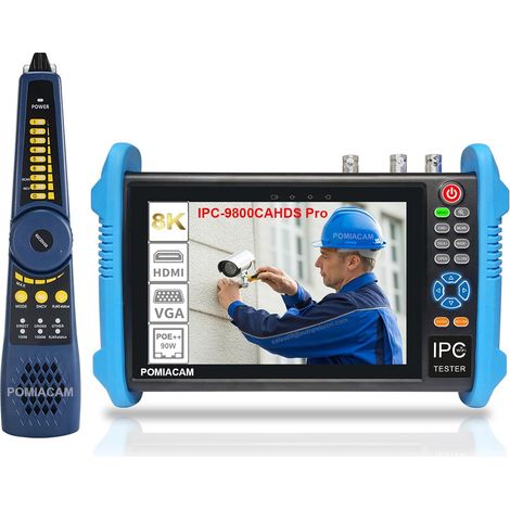 IPC-9800CADHS Pro Testeur de Vidéosurveillance 8K - Écran Tactile 7", 8MP (TVI/CVI/AHD/SDI), PoE++ 90W, Port SFP & HDMI (1/5)