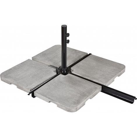 Seclin-Sonnenschirmständer, Zinkfarbe, 22 kg CENTRALE BRICO