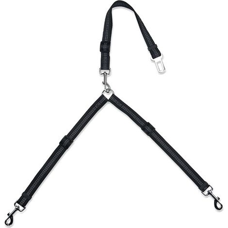 Mousqueton et clip double pour collier à pointes, collier étrangleur et harnais pour chien, utilisation en toute sécurité (1/5)