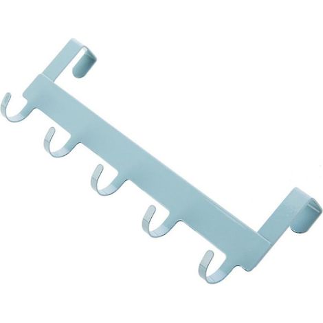 Crochets de porte à 5 crochets pour organiser la salle de bain, portant pour vêtements, manteaux, chapeaux et serviettes. (1/5)